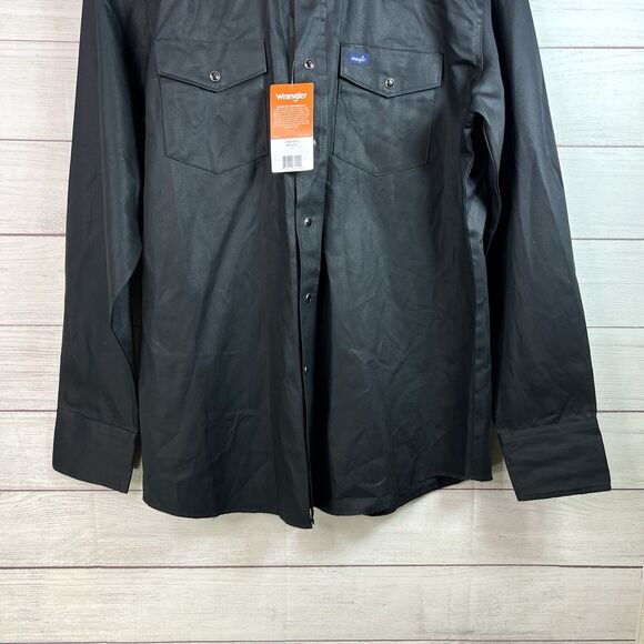 Wrangler Cowboy Cut Pearl Snap Button Up Shirt Western Classic Fit Size L NWT - Picture 5 of 11